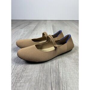 Rothy’s The Square Mary Jane Wren Flats Women’s Size 8 EUC Luxury Formal Tan C